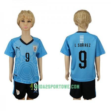 Koszulka Urugwaj L.Suarez 9 Dziecięcy Mistrzostwa Świata 2018 Domowe Stroje Piłkarskie